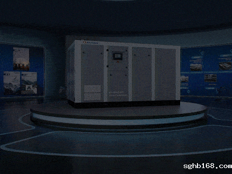 无油螺杆式空压机动画